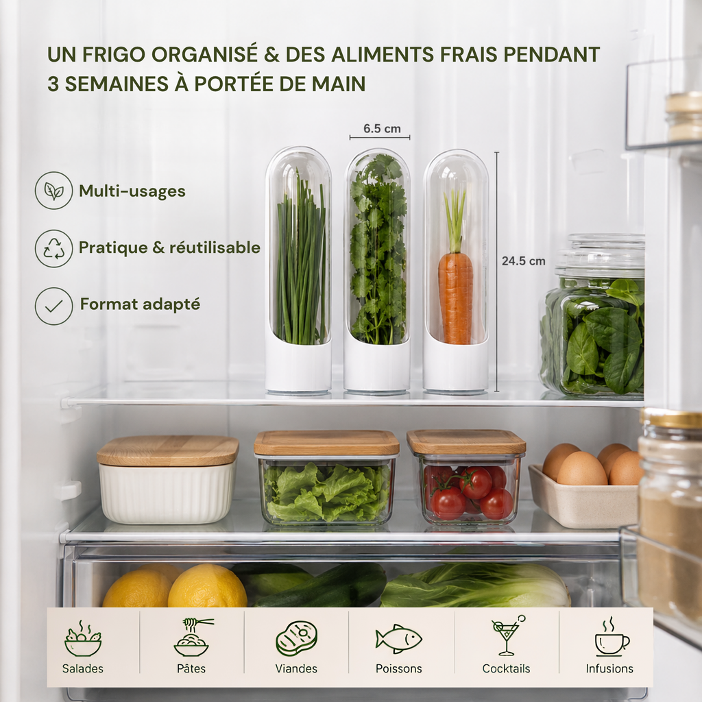 Conservateur d'aromates pour prolonger la fraîcheur