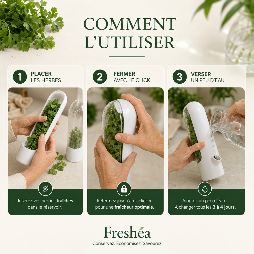 Conservateur d'aromates pour prolonger la fraîcheur